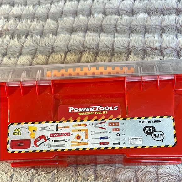 Power Tools Toy Set with Orange and Red Case with 40 pieces - Picture 3 of 4